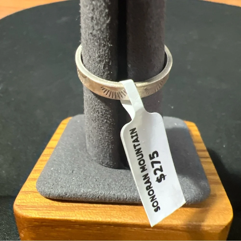 Sterling Silver Sonoran Mountain Gold Turquoise Adjustable Ring Size 6-8 - Picture 3 of 6